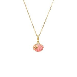 Adina Eden Starfish Accent Pink Shell Lockett Necklace
